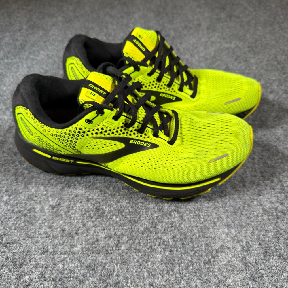 Brooks Ghost 14 Running Shoes Mens 11.5 Neon Yellow Black